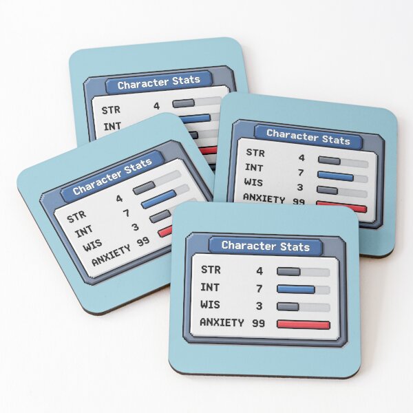 Item preview, Character Stats – Anxiety 99 designed and sold by Icareis-Studios.