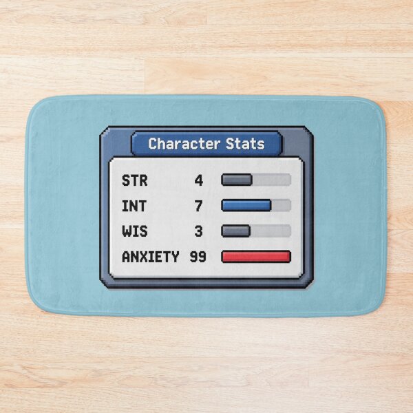 Item preview, Character Stats – Anxiety 99 designed and sold by Icareis-Studios.