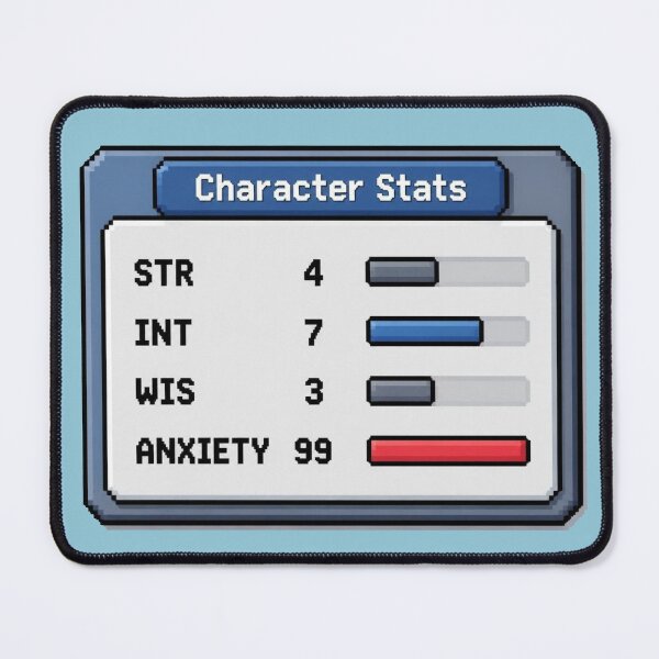 Item preview, Character Stats – Anxiety 99 designed and sold by Icareis-Studios.