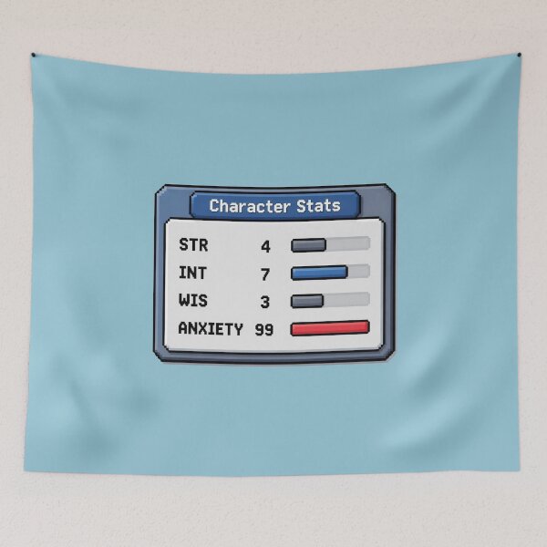 Item preview, Character Stats – Anxiety 99 designed and sold by Icareis-Studios.