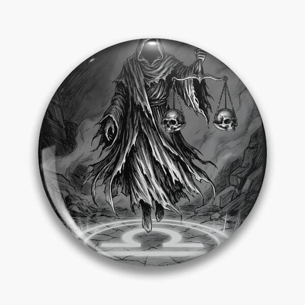 Item preview, Libra Zodiac Dark Fantasy Reaper Scales Horoscope designed and sold by DarkOriginArts.