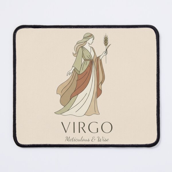 Item preview, Virgo Daily Horoscope – Meticulous & Wise Elegant Zodiac Goddess Design designed and sold by Bhaskar Digital Art.