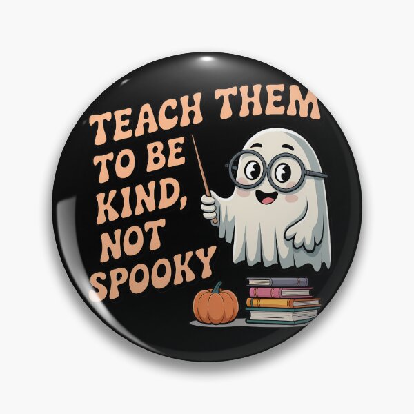Item preview, Teach Them To Be Kind Not Spooky Cute Ghost Teacher Halloween Shirt designed and sold by Raw Tigers.