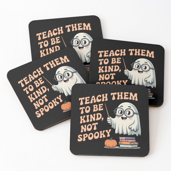 Item preview, Teach Them To Be Kind Not Spooky Cute Ghost Teacher Halloween Shirt designed and sold by Raw Tigers.
