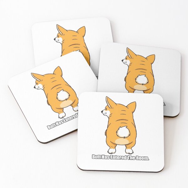 Item preview, Corgi Sticker - Butt Has Entered The Room - Funny Corgi Gift designed and sold by pawdrops.