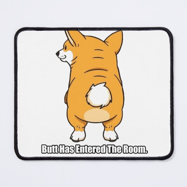 Item preview, Corgi Sticker - Butt Has Entered The Room - Funny Corgi Gift designed and sold by pawdrops.