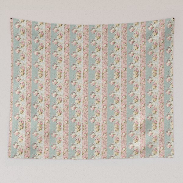 Item preview, Vintage Floral Stripe Seamless Pattern designed and sold by Kritiveemporio.