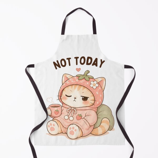 Item preview, Not Today Strawberry Cat | Cute Kawaii Aesthetic | Funny Introvert Mood Design designed and sold by The Mood Index.