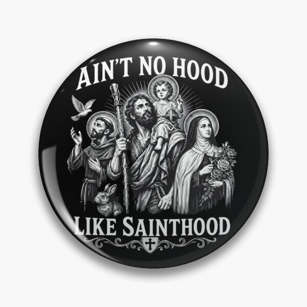 Item preview, Ain't No Hood Like Sainthood Vintage Catholic Saints Design designed and sold by haitrieuic96.