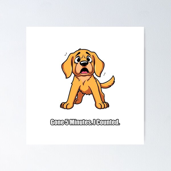 Item preview, Golden Retriever Sticker - Gone 5 Minutes I Counted - Funny Golden Gift designed and sold by pawdrops.