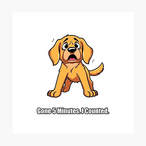 Item preview, Golden Retriever Sticker - Gone 5 Minutes I Counted - Funny Golden Gift designed and sold by pawdrops.