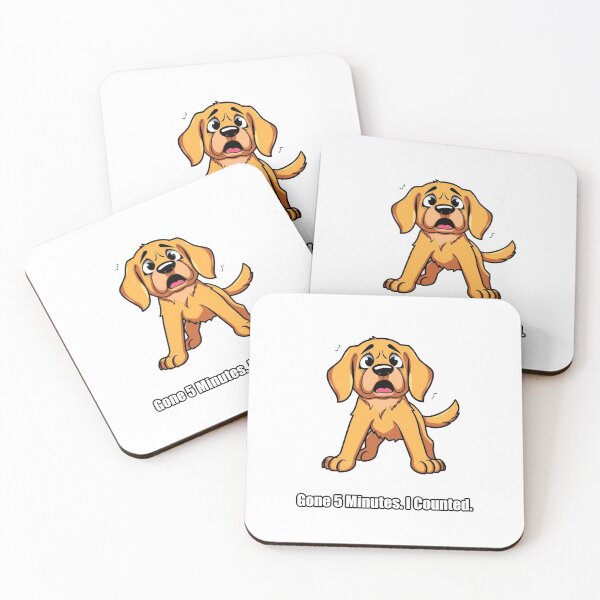 Item preview, Golden Retriever Sticker - Gone 5 Minutes I Counted - Funny Golden Gift designed and sold by pawdrops.