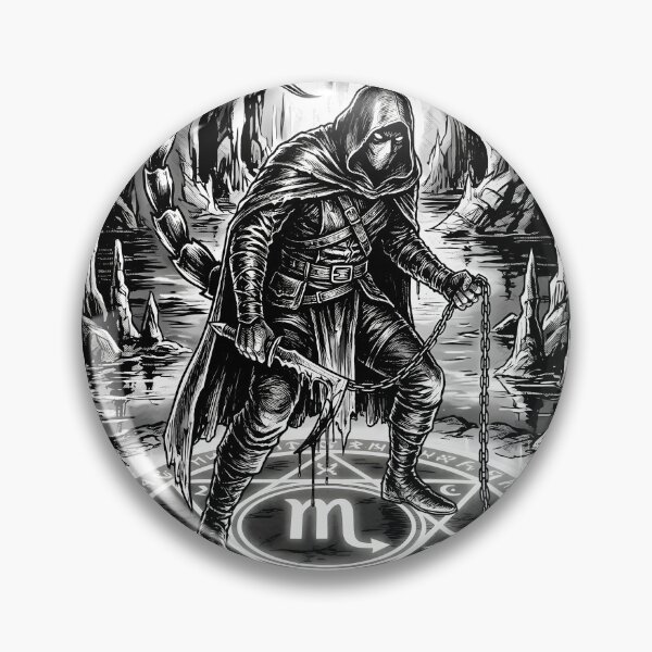 Item preview, Scorpio Zodiac Dark Fantasy Assassin Ninja Horoscope designed and sold by DarkOriginArts.