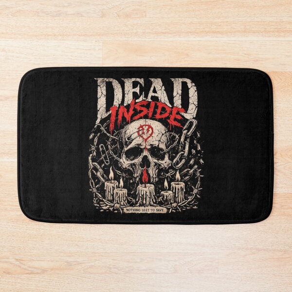 Item preview, Dead Inside Dark Skull Candles Gothic Horror Quote Design designed and sold by irfanshikh.
