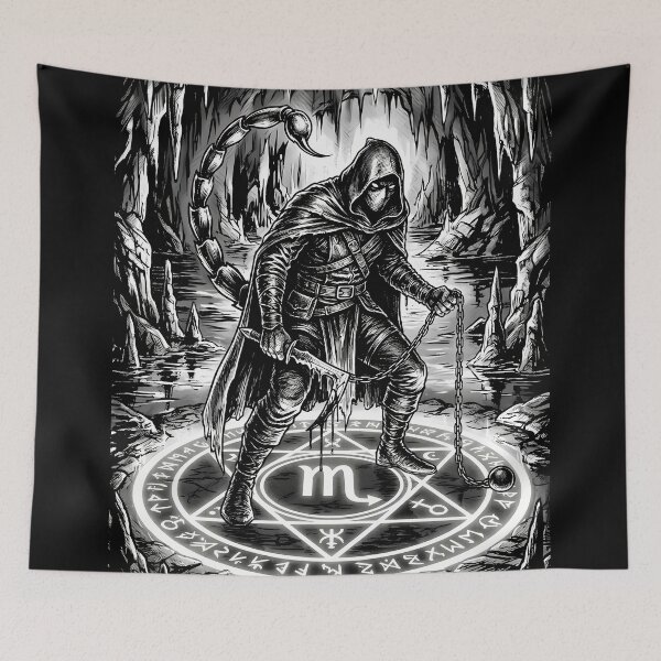 Item preview, Scorpio Zodiac Dark Fantasy Assassin Ninja Horoscope designed and sold by DarkOriginArts.
