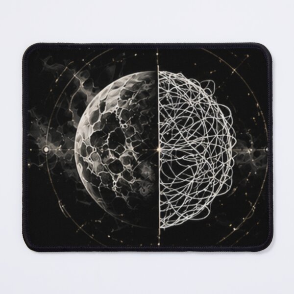 Item preview, Celestial Chaos Split Moon Abstract Art designed and sold by Chaos world.