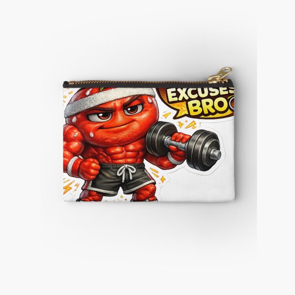 Item preview, No Excuses Bro Gym Tomato Bodybuilder Fitness Mascot designed and sold by Bhinfy.
