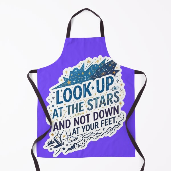 Item preview, Look Up At The Stars Stephen Hawking Quote - Celestial Mountain Sticker designed and sold by Scro-Ciob-Shop.