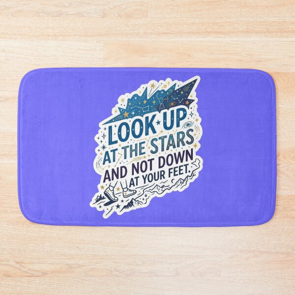 Item preview, Look Up At The Stars Stephen Hawking Quote - Celestial Mountain Sticker designed and sold by Scro-Ciob-Shop.