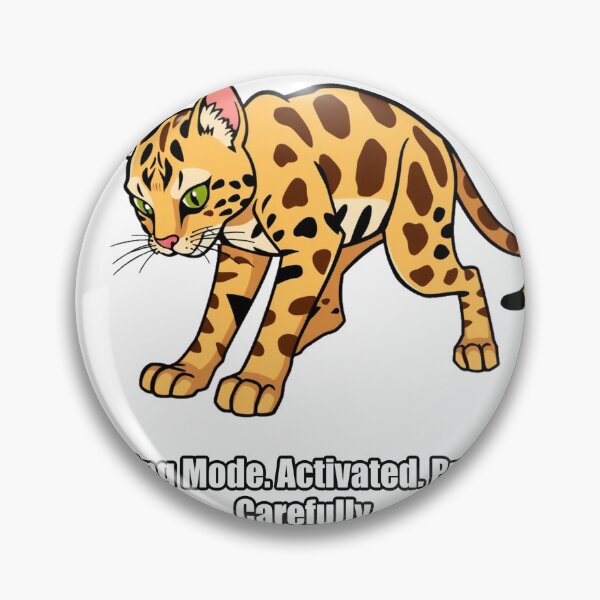 Item preview, Bengal Cat Sticker - Hunting Mode Activated - Funny Bengal Cat Gift designed and sold by pawdrops.