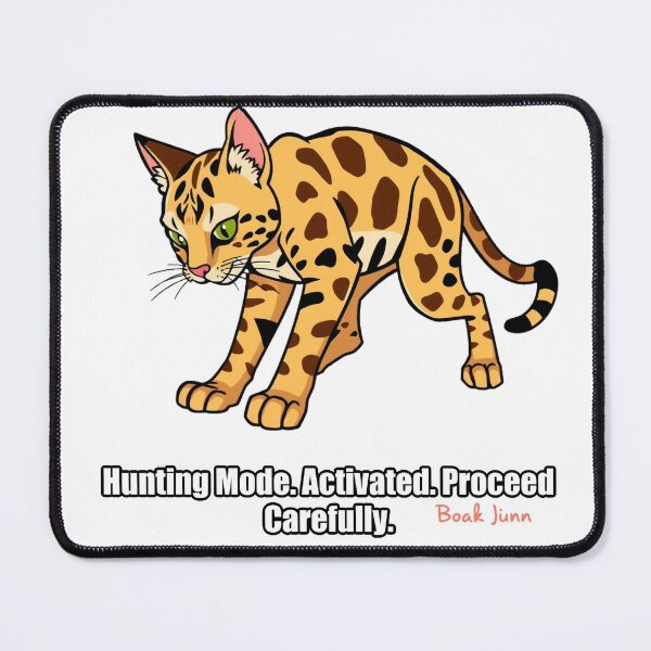 Item preview, Bengal Cat Sticker - Hunting Mode Activated - Funny Bengal Cat Gift designed and sold by pawdrops.
