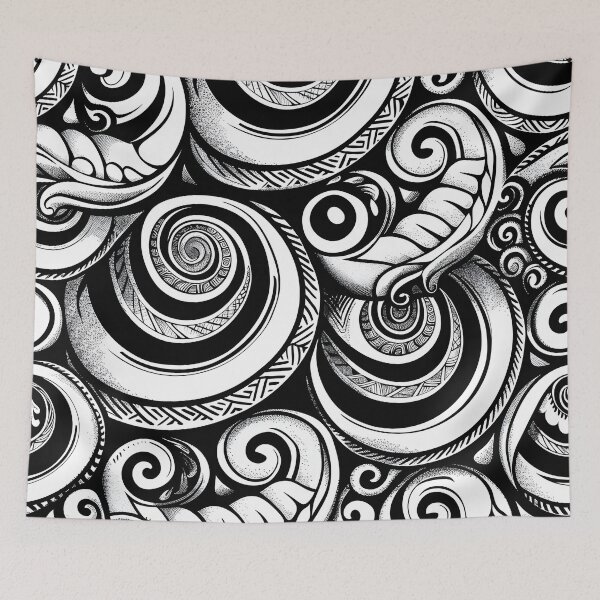 Item preview, New Zealand Māori Paua Pattern Koru Design 919 designed and sold by GrinGalore.