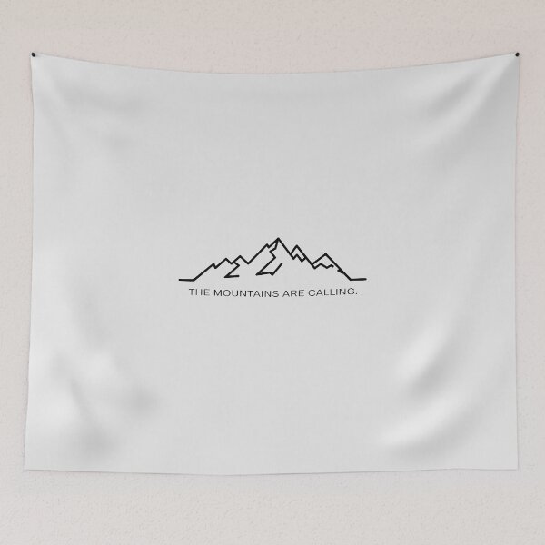 Item preview, Minimalist Mountain Range Calling Line Art Design designed and sold by Enea Kelo.
