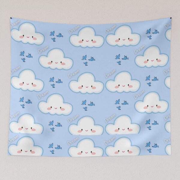 Item preview, Cute Dream Clouds and Birds Seamless Pattern designed and sold by SeJaa.