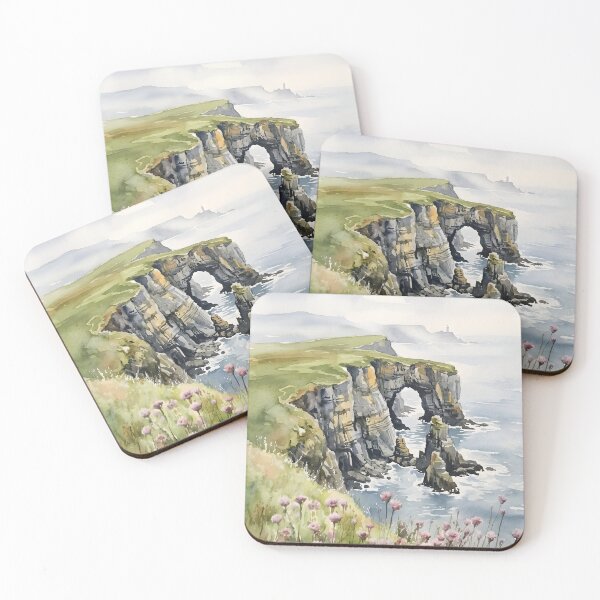 Item preview, retro vintage watercolor cliff art designed and sold by stikrusak.
