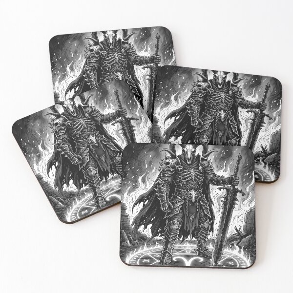 Item preview, Aries Zodiac Dark Fantasy Knight Warrior Horoscope designed and sold by DarkOriginArts.