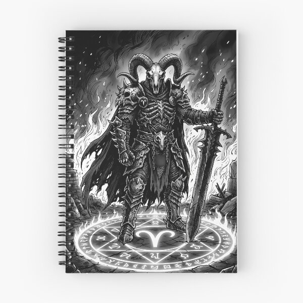 Item preview, Aries Zodiac Dark Fantasy Knight Warrior Horoscope designed and sold by DarkOriginArts.