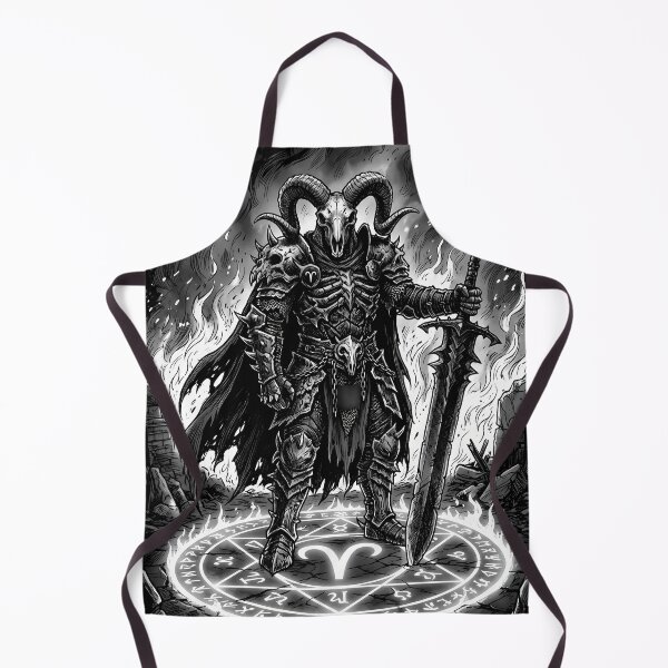 Item preview, Aries Zodiac Dark Fantasy Knight Warrior Horoscope designed and sold by DarkOriginArts.