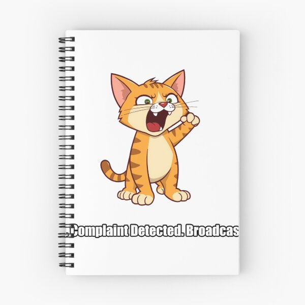 Item preview, Tabby Cat Sticker - 7AM Complaint Detected Broadcasting - Funny Cat Gift designed and sold by pawdrops.