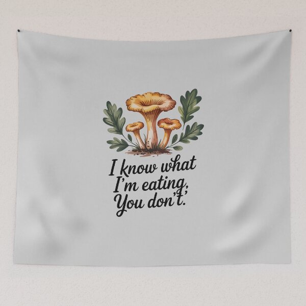 Item preview, Watercolor Mushroom Foraging Chanterelle Mycology Quote designed and sold by Enea Kelo.