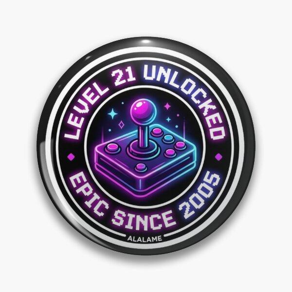 Item preview, Level 21 Unlocked Epic Since 2005 - 21st Birthday Gamer Sticker designed and sold by alalame.