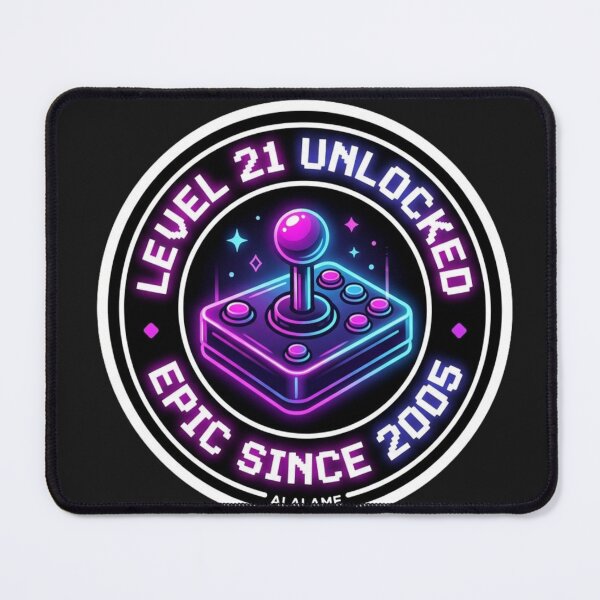 Item preview, Level 21 Unlocked Epic Since 2005 - 21st Birthday Gamer Sticker designed and sold by alalame.