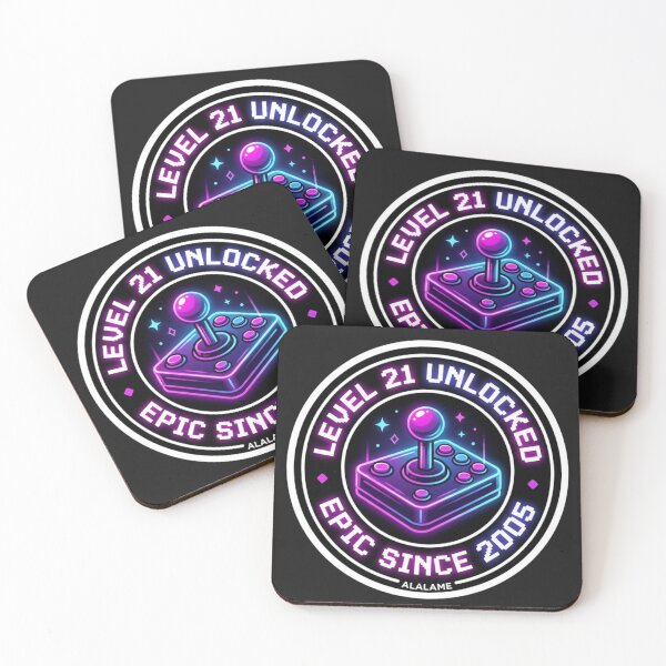 Item preview, Level 21 Unlocked Epic Since 2005 - 21st Birthday Gamer Sticker designed and sold by alalame.