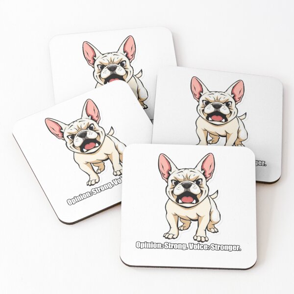 Item preview, French Bulldog Sticker - Opinion Strong Voice Stronger - Frenchie Gift designed and sold by pawdrops.