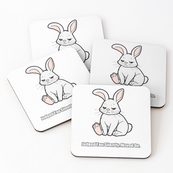 Item preview, Rabbit Sticker - Judged You Silently Moved On - Funny Bunny Gift designed and sold by pawdrops.
