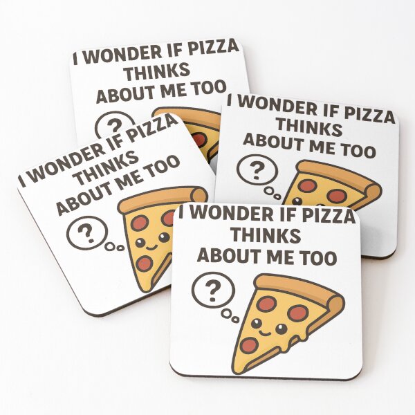 Item preview, I wonder if pizza thinks about me too?  designed and sold by AllThePixels.