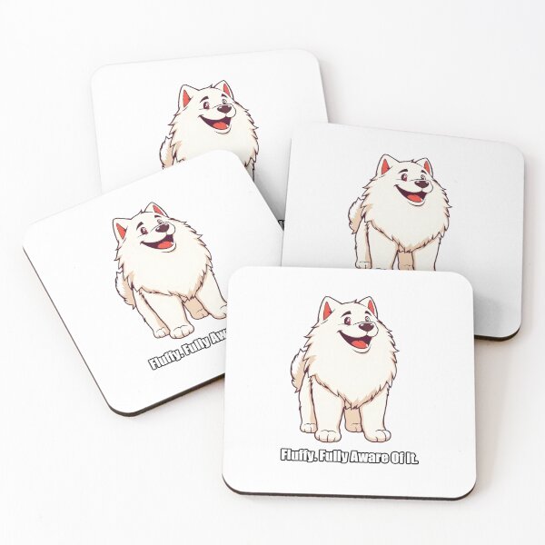 Item preview, Samoyed Sticker - Fluffy Fully Aware Of It - Funny Samoyed Gift designed and sold by pawdrops.
