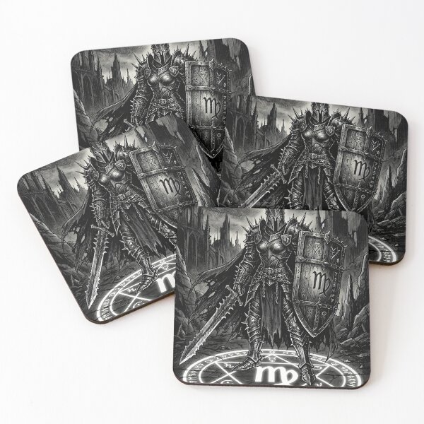 Item preview, Virgo Zodiac Dark Fantasy Knight Armour Horoscope designed and sold by DarkOriginArts.