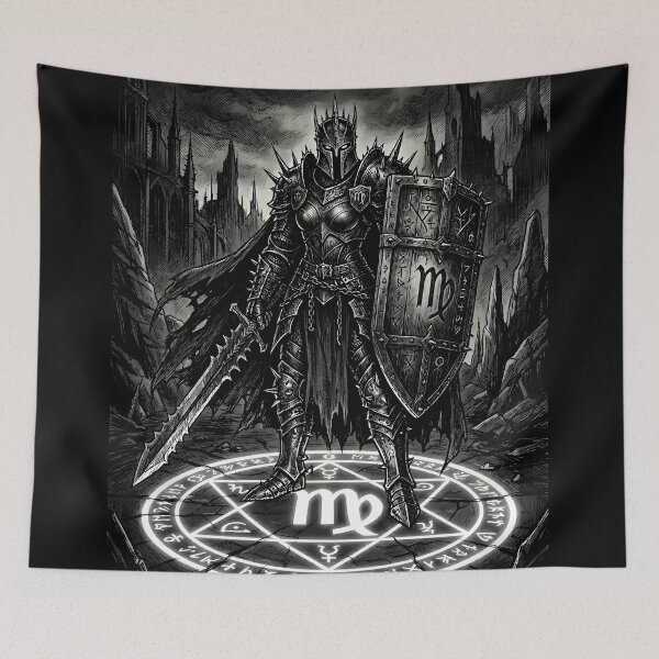 Item preview, Virgo Zodiac Dark Fantasy Knight Armour Horoscope designed and sold by DarkOriginArts.