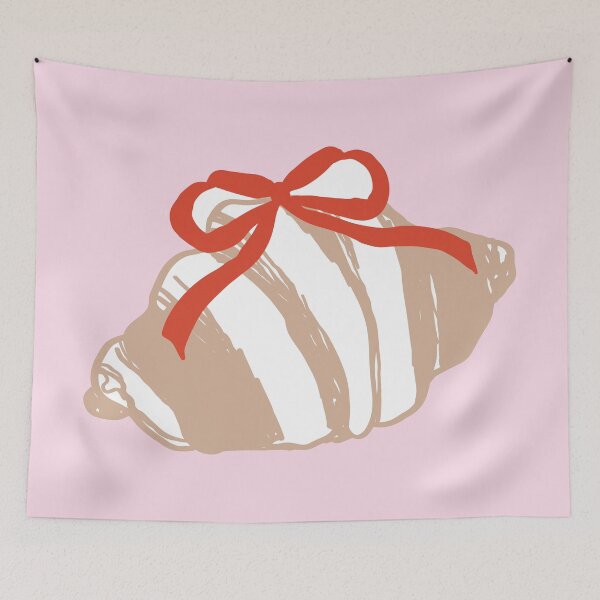 Item preview, Cute Croissant French With Red Bow. Croissant Lover.  designed and sold by CoCoArt-Ua.