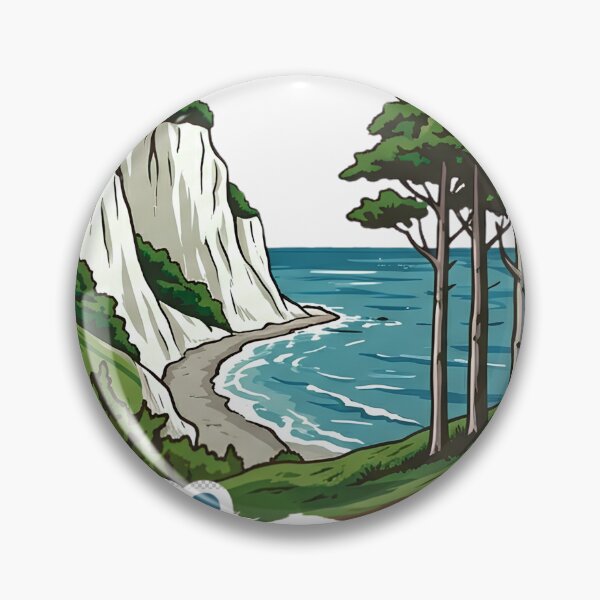 Item preview, Rügen Chalk Cliffs – Pearl of the Baltic Sea Nature Illustration designed and sold by HoshisWorld2018.