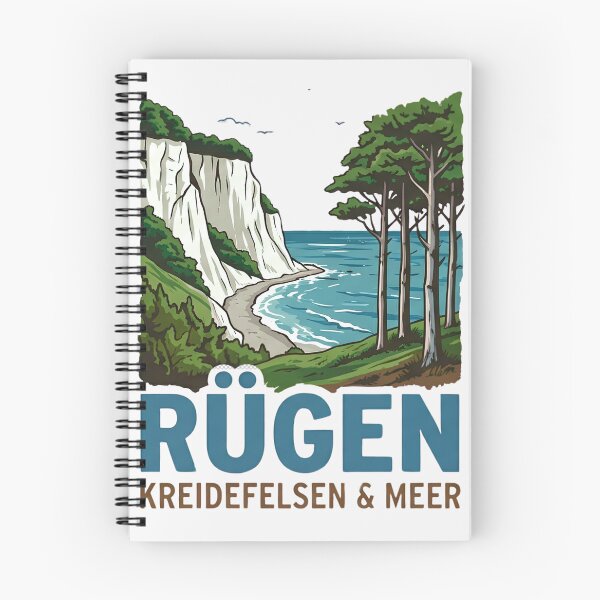Item preview, Rügen Chalk Cliffs – Pearl of the Baltic Sea Nature Illustration designed and sold by HoshisWorld2018.