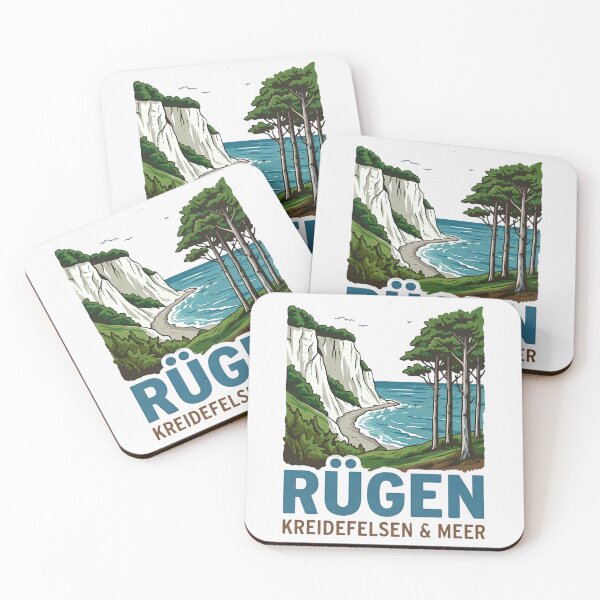 Item preview, Rügen Chalk Cliffs – Pearl of the Baltic Sea Nature Illustration designed and sold by HoshisWorld2018.