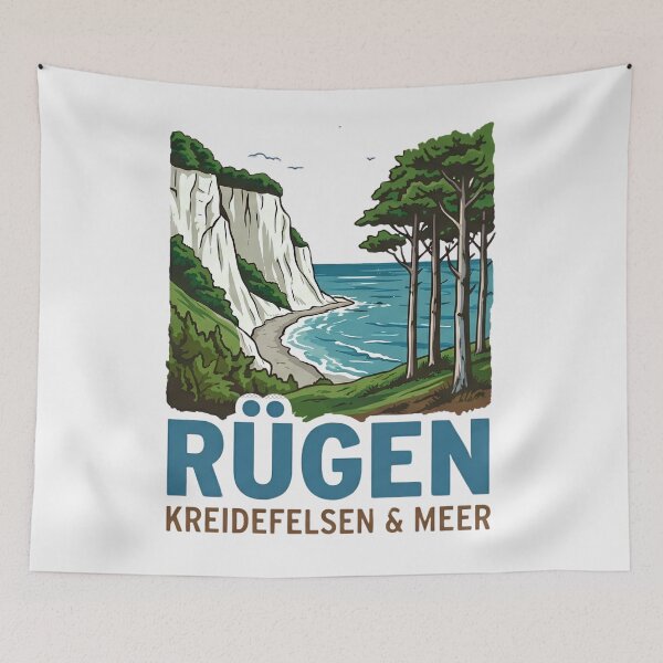 Item preview, Rügen Chalk Cliffs – Pearl of the Baltic Sea Nature Illustration designed and sold by HoshisWorld2018.