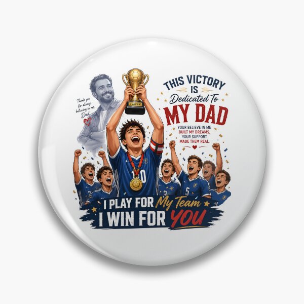 Item preview, Victory Dedicated To My Dad Sports Design designed and sold by Nuvoro Gifts.