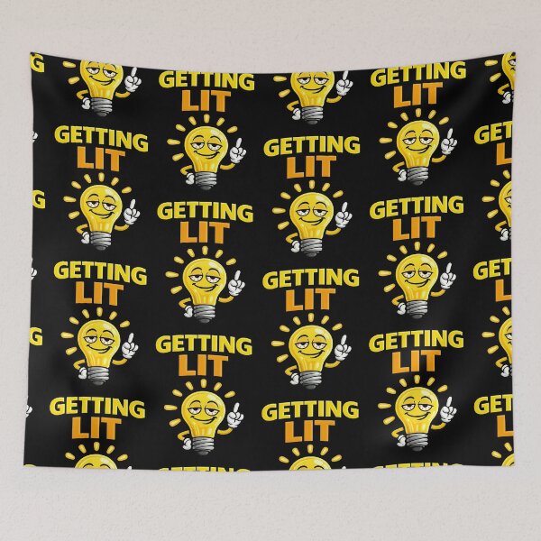 Item preview, Getting Lit Funny Stoner Light Bulb Design designed and sold by TeeTimeTreasure.